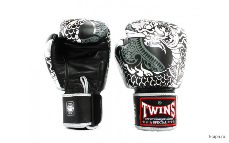 Боксерские перчатки Twins Special FBGVL3-52 Dragon black 12 oz
