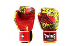 Боксерские перчатки Twins Special FBGVL3-52 Dragon red gold 14 oz