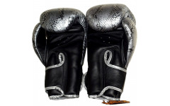Боксерские перчатки TKB Snake Black Silver 16 oz