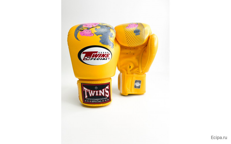 Боксерские перчатки Twins FBGVL3-13 yellow 12 oz