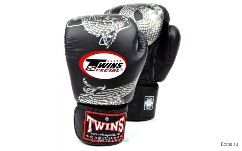 Боксерские перчатки Twins FBGVL3-23 black silver 12 oz