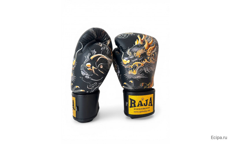 Боксёрские перчатки Raja Gold Dragon 14 oz