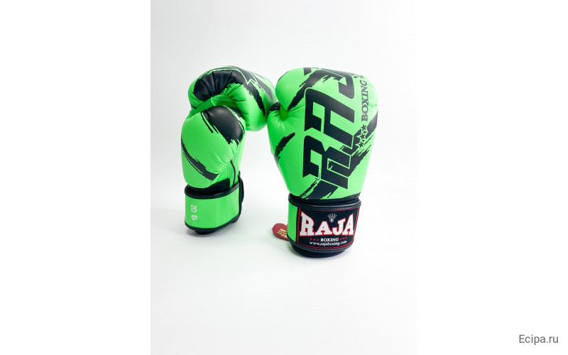 Боксерские перчатки Raja model 3 green 10 oz