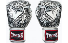 Боксерские перчатки Twins Special FBGVL3-52 Dragon white silver 16 oz